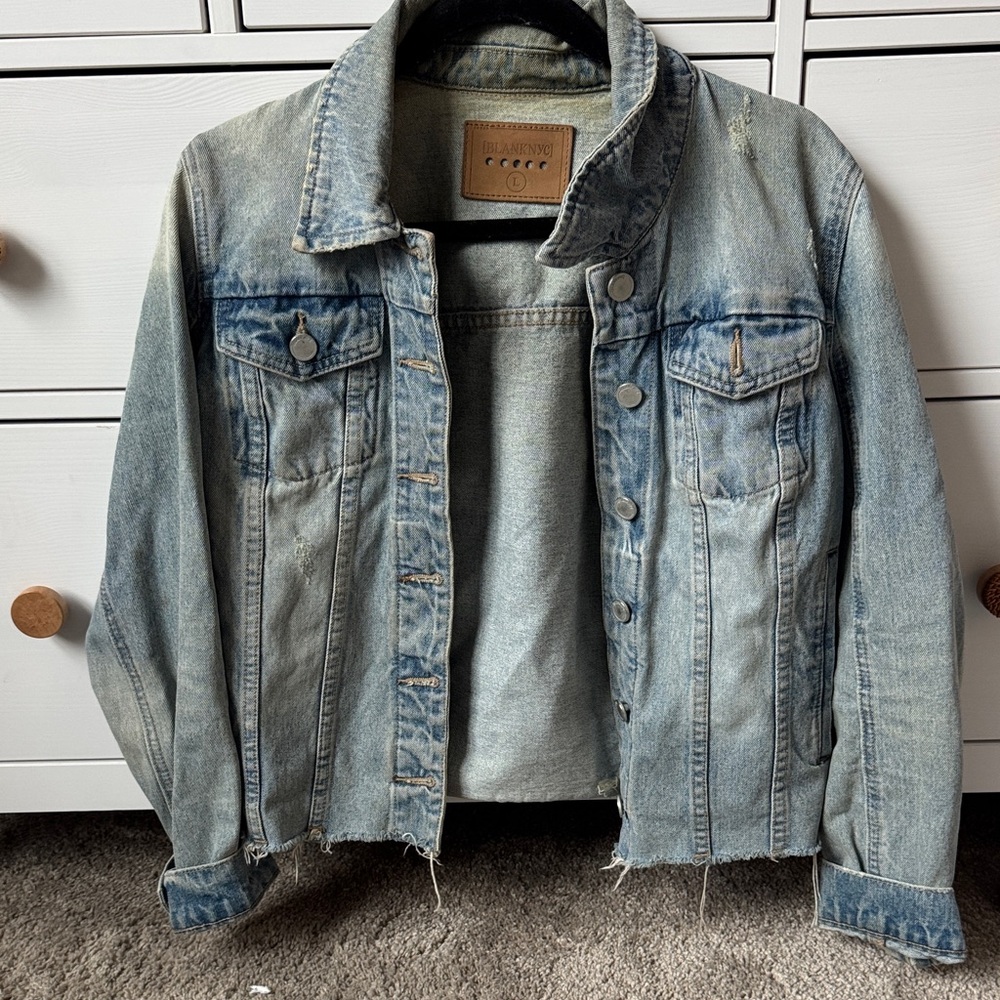Blank NYC Faded Blue Denim Jacket